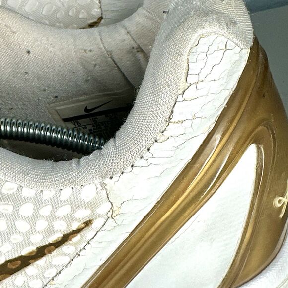 NIKE KOBE 6 PROTRO Shoes Mens Size 10 WHITE Gold Basketball Sneakers - Picture 8 of 16